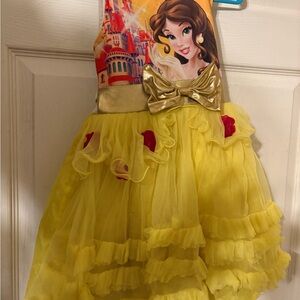 Yellow Princess Dress with Gold Bow
